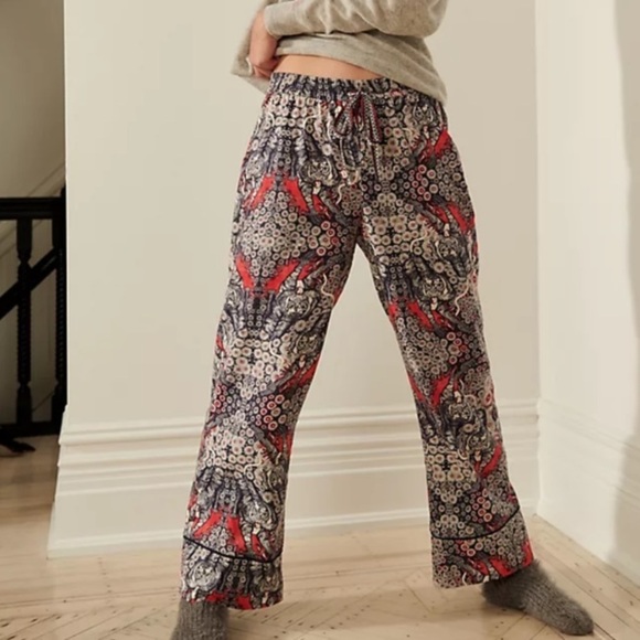 NWT Anthropologie Florence Balducci Menagerie Flannel Printed Sleep Pants - Picture 2 of 13